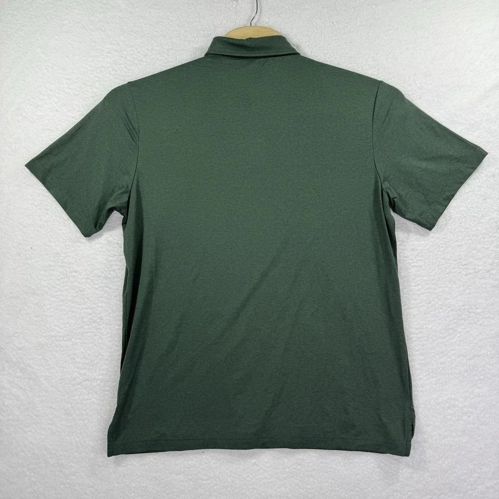 01 Algo Shirt Mens XL Green Performance Polo Golf SPF 40 Quick Dry Moisture Wick